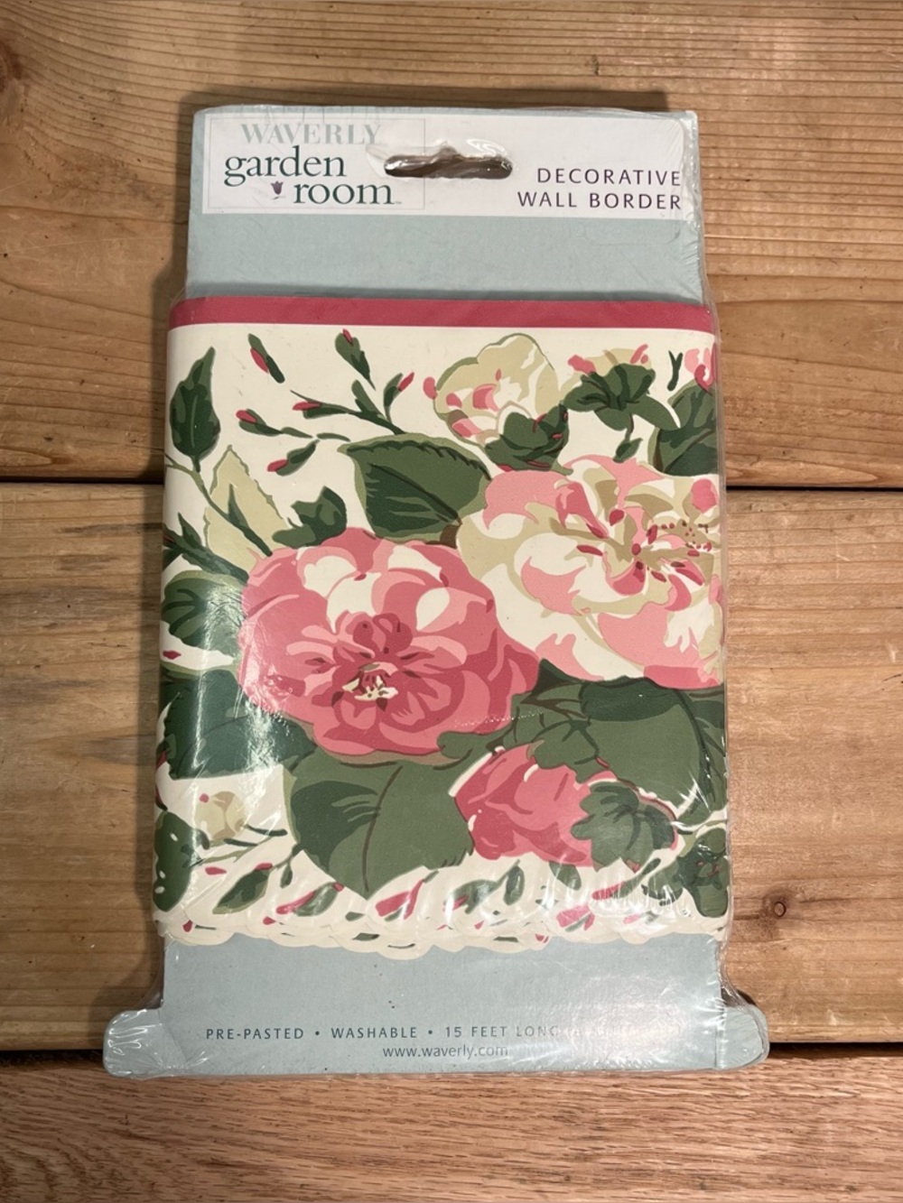 Vintage Waverly Garden Room Georgina Wall Border Pink Floral Cottagecore Chic